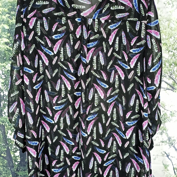 Ronson sheer button down blouse. - Picture 2 of 5